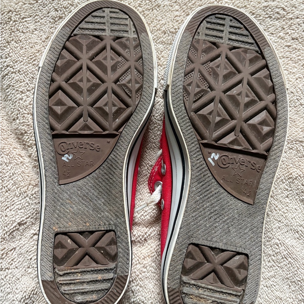 Converse Red Low Top Canvas Slip-On Sneakers - Picture 4 of 11